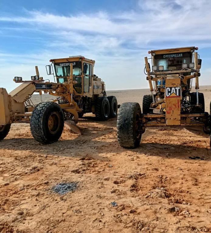 TAFLA access road construction at Abu Gharadig