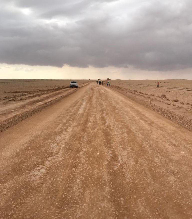 TAFLA access road construction at Abu Gharadig
