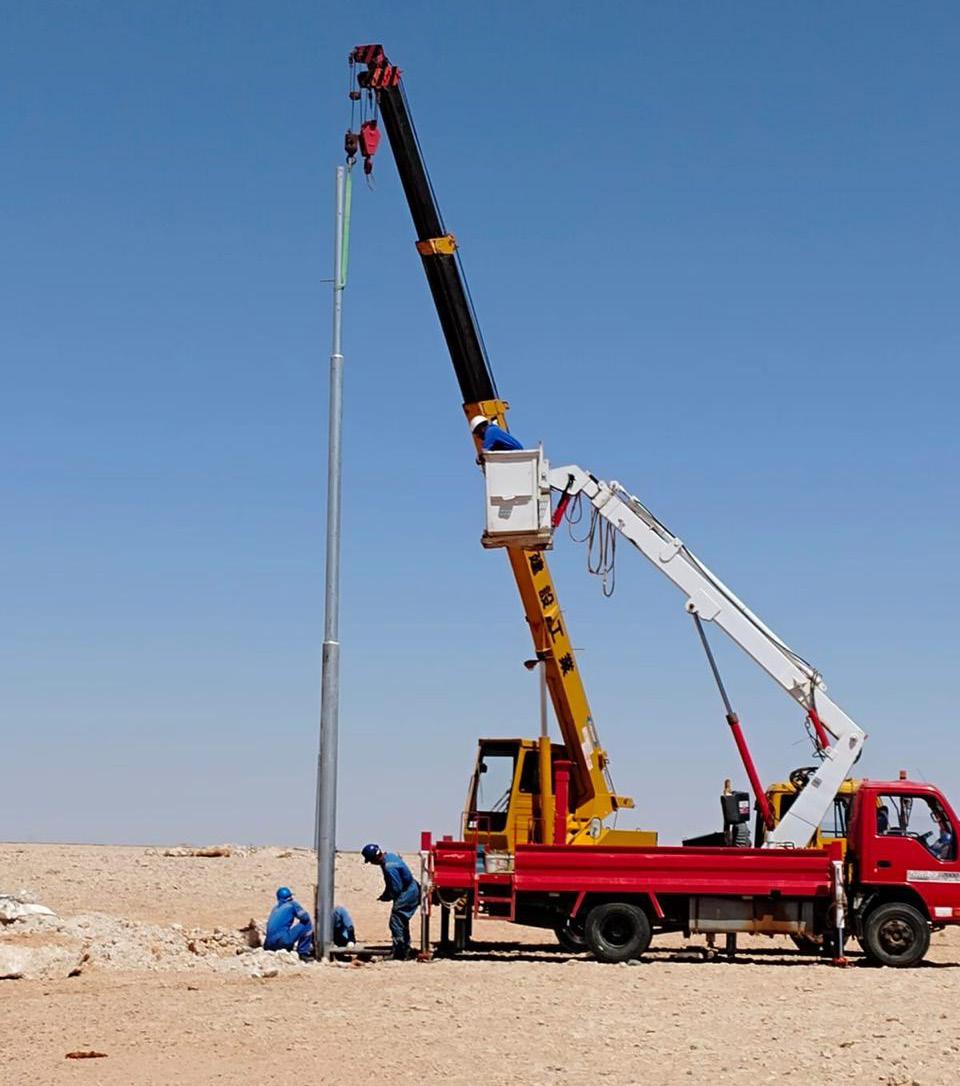 Overhead transmission line civil works and pole-tie excavation